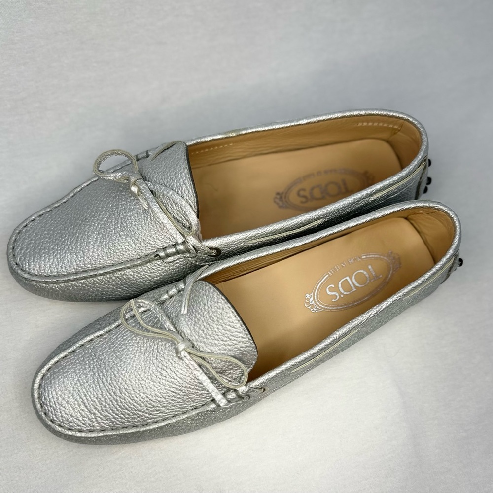 Tod’s Gommino Driving shoes Silver 39.5